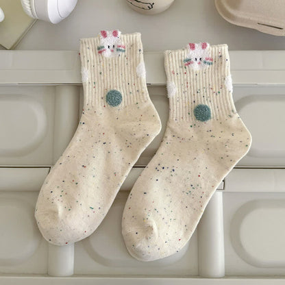 Kuschelige Hasen-Viertel-Socken (5 Paar) - image 5
