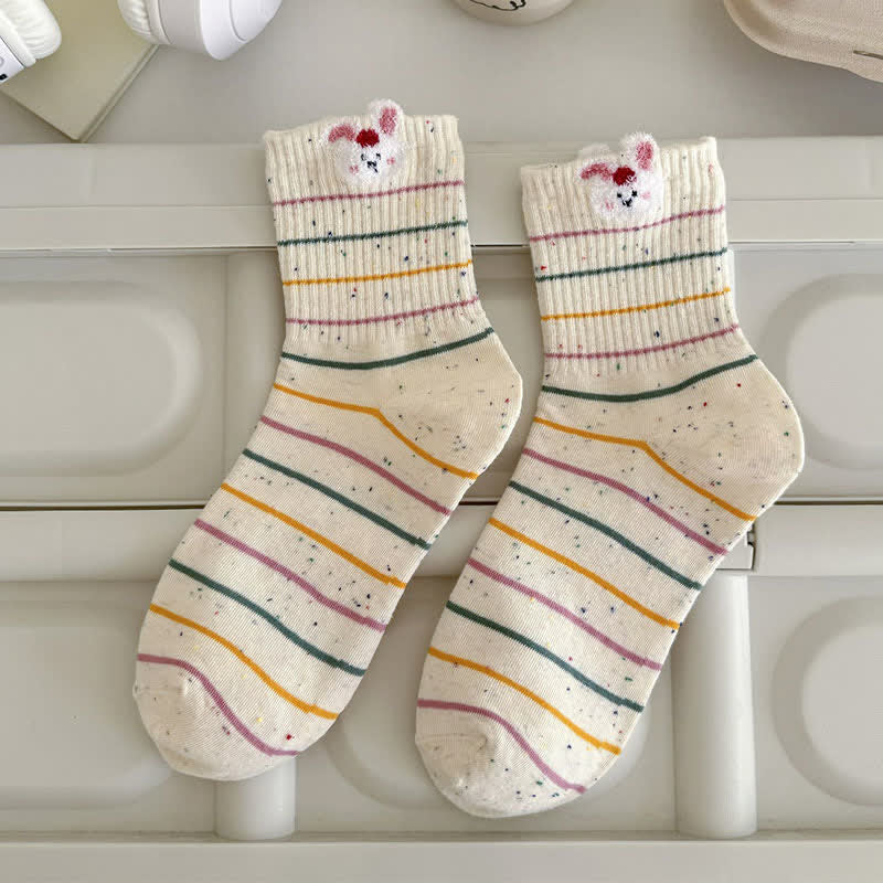 Kuschelige Hasen-Viertel-Socken (5 Paar) - image 3
