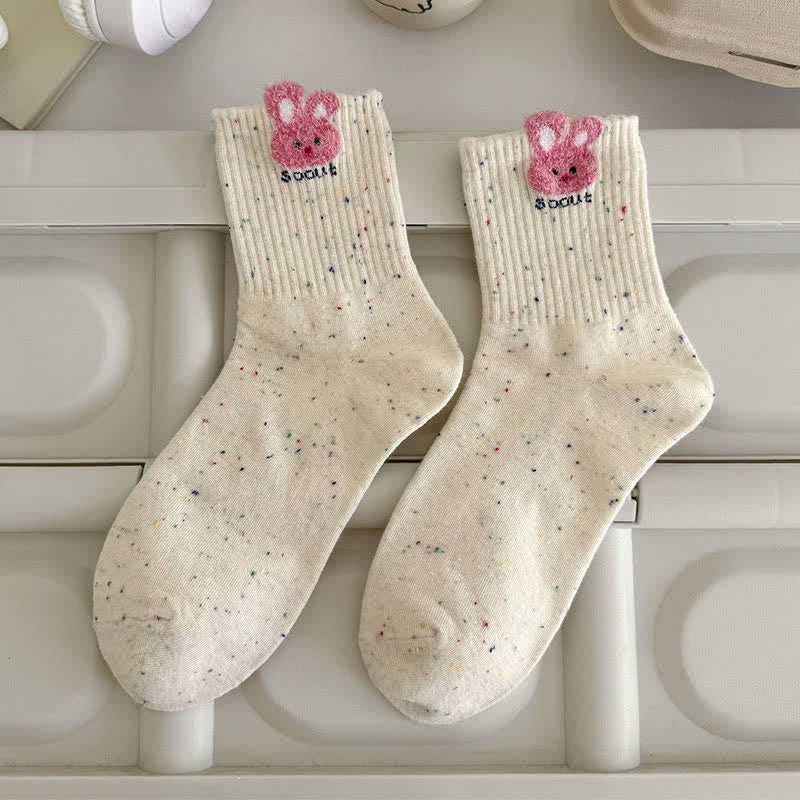 Kuschelige Hasen-Viertel-Socken (5 Paar) - image 6