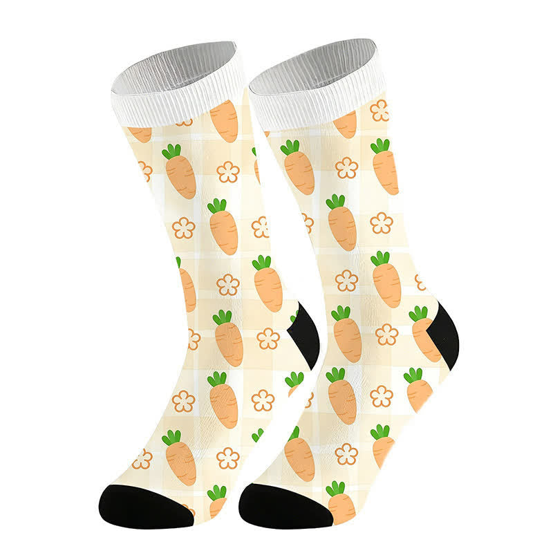 Karottenmuster-Socken (2 Paar) - Beige - EU36-44 (US3-10) - image 2