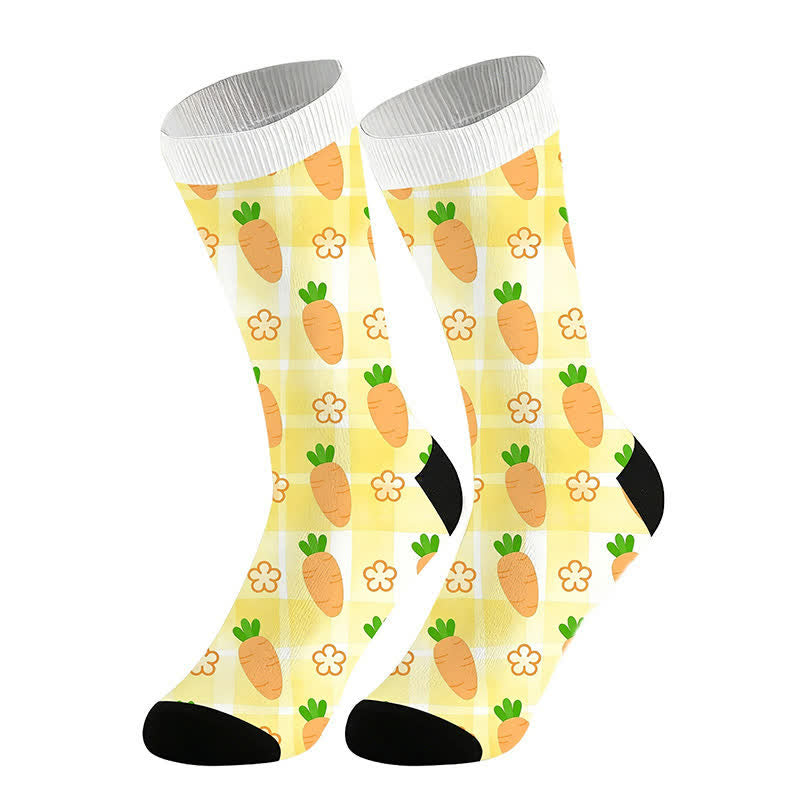 Karottenmuster-Socken (2 Paar) - Gelb - EU36-44 (US3-10) - image 5