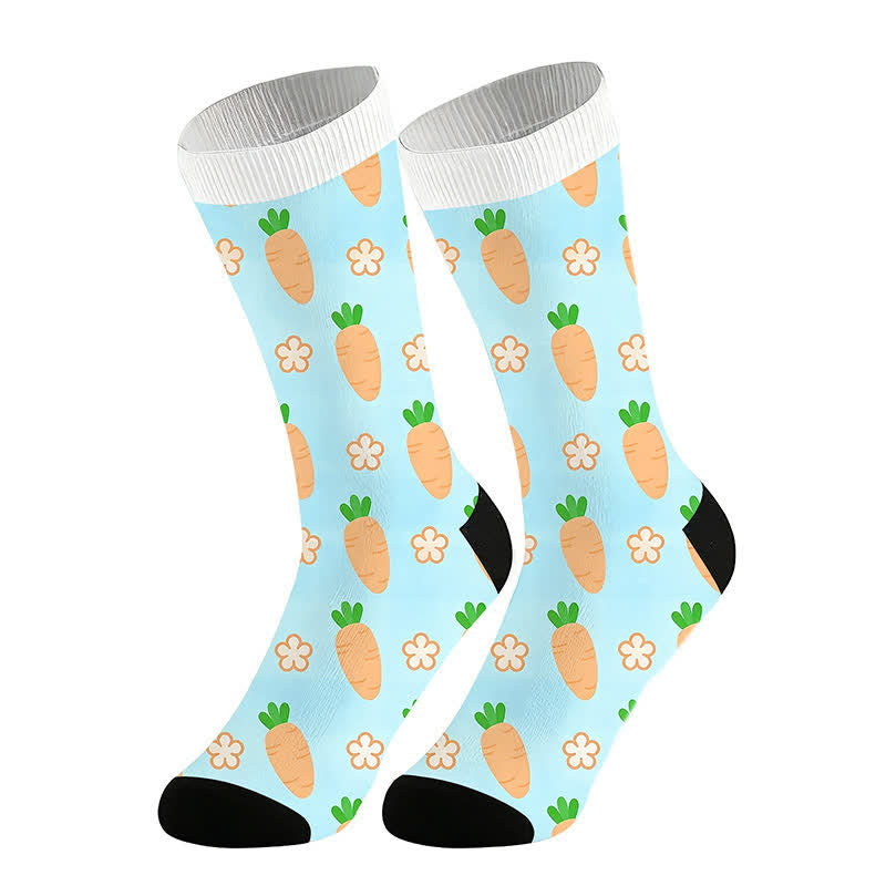 Karottenmuster-Socken (2 Paar) - Blau - EU36-44 (US3-10) - image 3