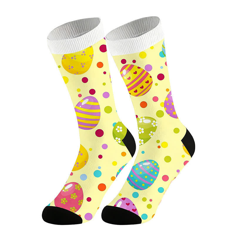 Pastellfarbene Osterei-Viertel-Socken - Gelb - EU36-44 (US3-10) - image 5