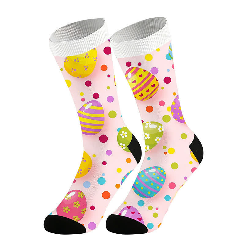 Pastellfarbene Osterei-Viertel-Socken - Rosa - EU36-44 (US3-10) - image 4