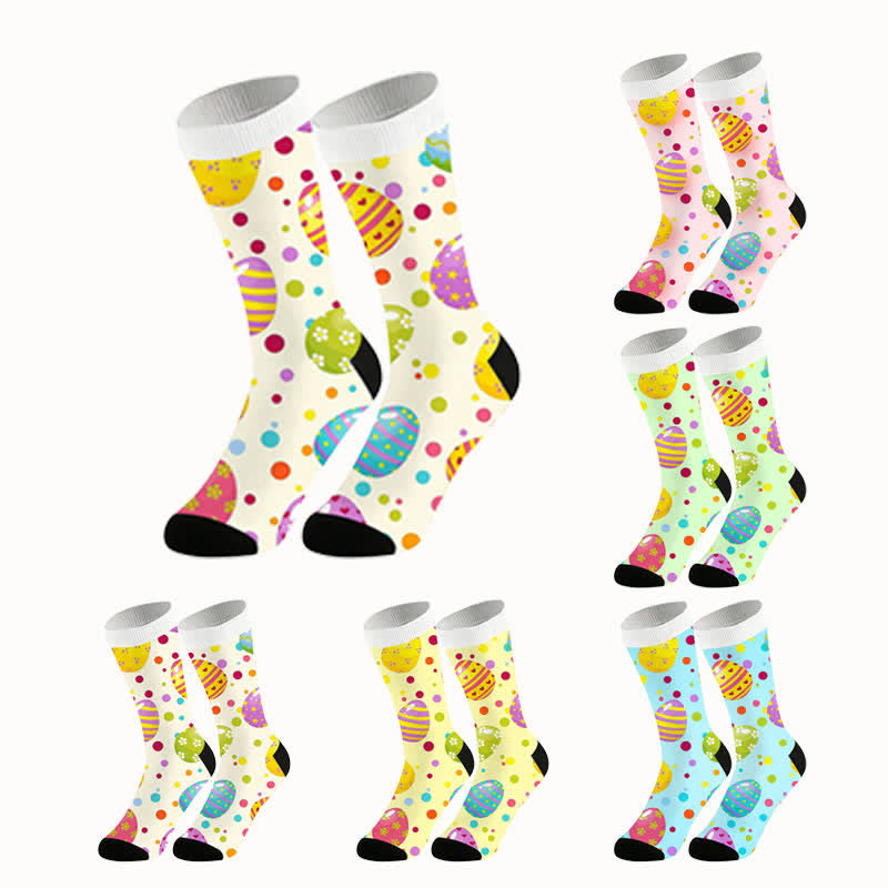 Pastellfarbene Osterei-Viertel-Socken - image 1