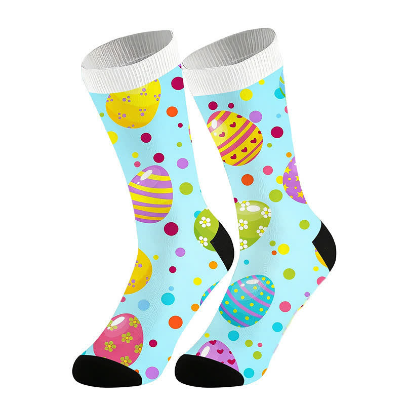 Pastellfarbene Osterei-Viertel-Socken - Blau - EU36-44 (US3-10) - image 2