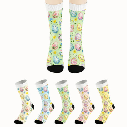 Pastellfarbene Ostereier-Socken (2 Paar) - image 0