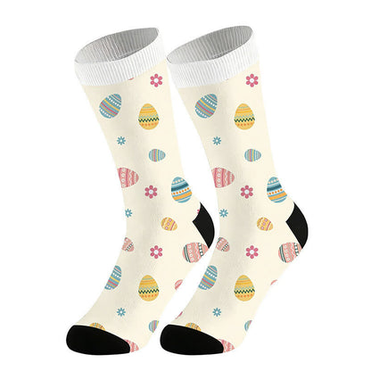 Ostereier-Blumen-Viertel-Socken (2 Paar) - Weiß - EU36-44 (US3-10) - image 5
