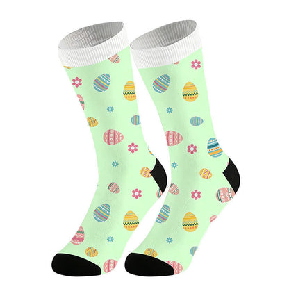 Ostereier-Blumen-Viertel-Socken (2 Paar) - Grün - EU36-44 (US3-10) - image 3
