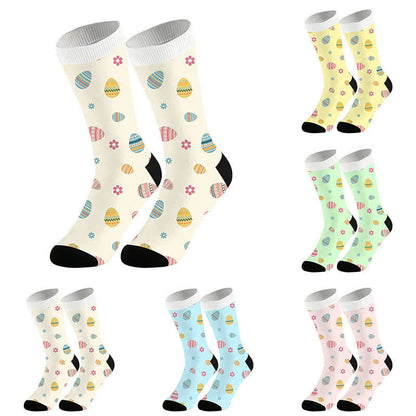Ostereier-Blumen-Viertel-Socken (2 Paar) - image 1