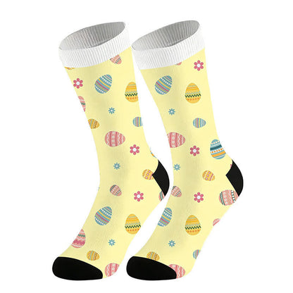 Ostereier-Blumen-Viertel-Socken (2 Paar) - Gelb - EU36-44 (US3-10) - image 2
