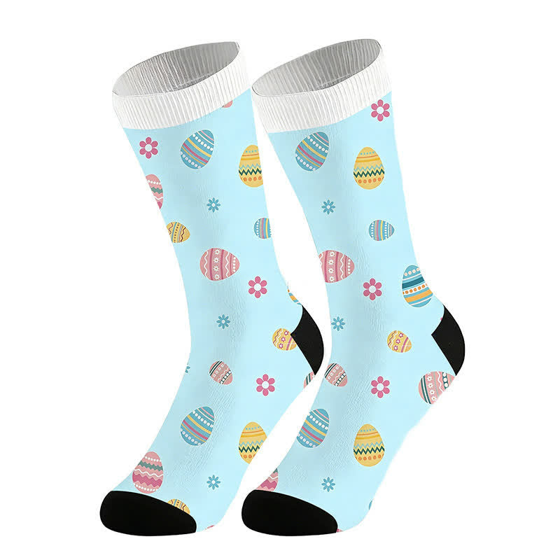 Ostereier-Blumen-Viertel-Socken (2 Paar) - Blau - EU36-44 (US3-10) - image 6