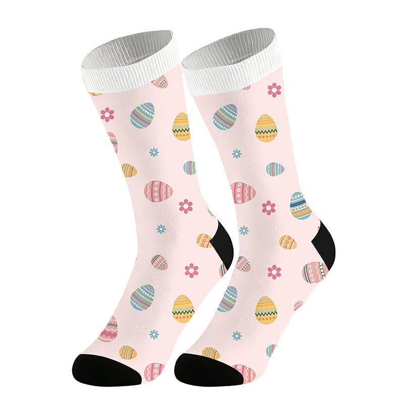 Ostereier-Blumen-Viertel-Socken (2 Paar) - Rosa - EU36-44 (US3-10) - image 4
