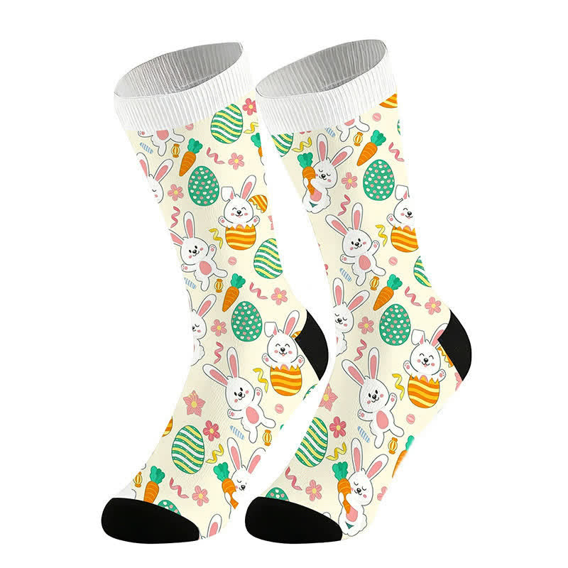 Socken mit Osterhasenmuster (2 Paar) - Weiß - EU36-44 (US3-10) - image 2