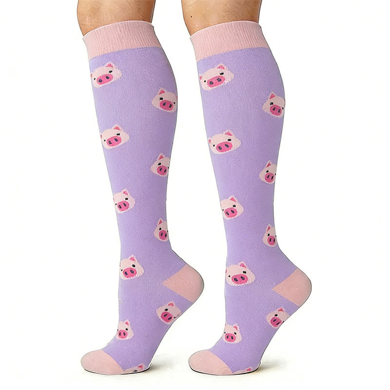 Kompressionsstrümpfe mit Einhorn-Tiermotiv (4 Paar) - image 3