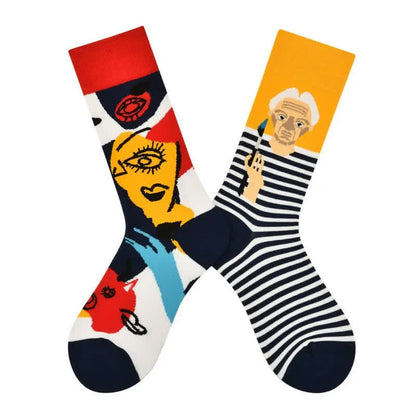 Baumwollsocken mit abstrakter Kunst - image 1