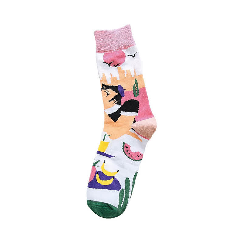 Viertelsocken mit Cartoon-Print (4 Paar) - image 4