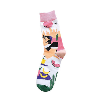 Viertelsocken mit Cartoon-Print (4 Paar) - image 4