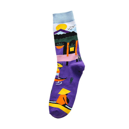 Viertelsocken mit Cartoon-Print (4 Paar) - image 6