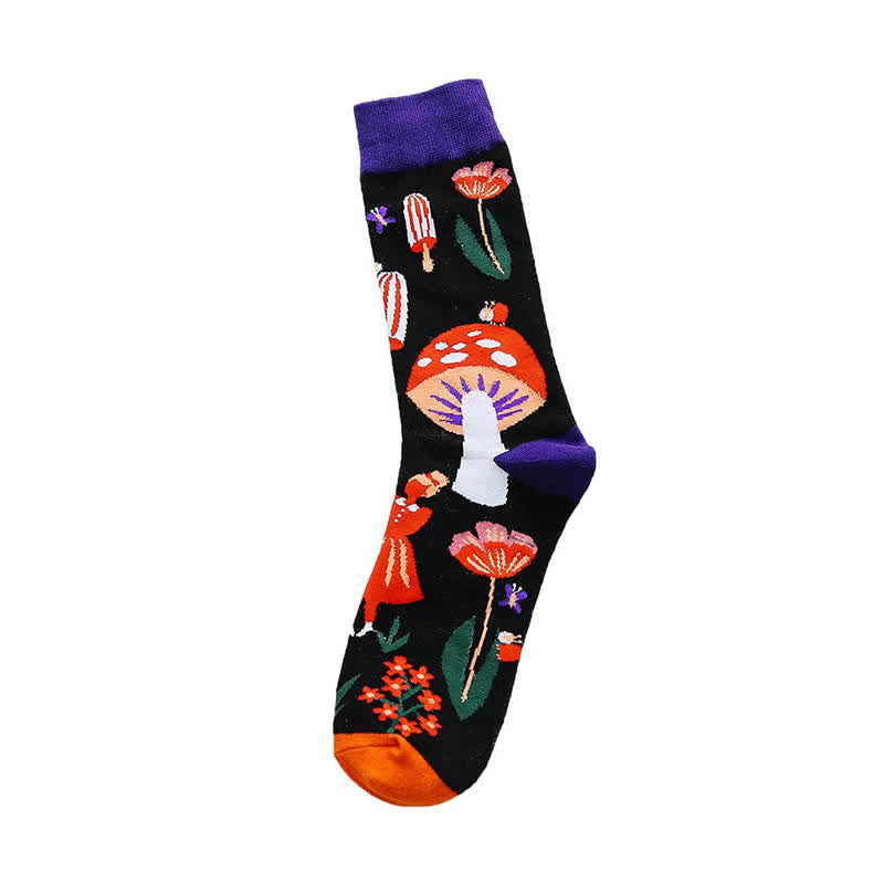 Viertelsocken mit Cartoon-Print (4 Paar) - image 3