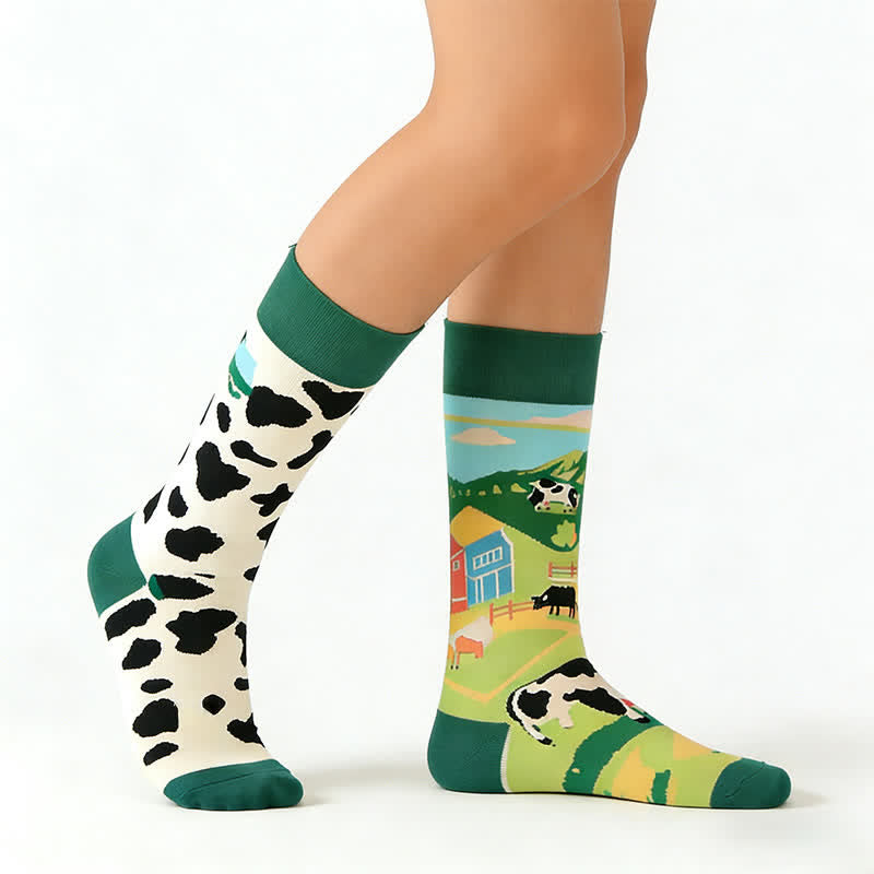 Kuhfarm Viertel Socken - Grün - EU36-43 (US3-10) - image 0