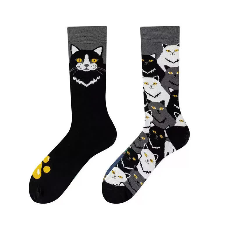 Verspielte schwarze Katzen-Viertel-Socken - image 1