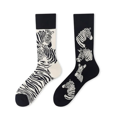 Lustige Zebra-Viertel-Socken - image 1