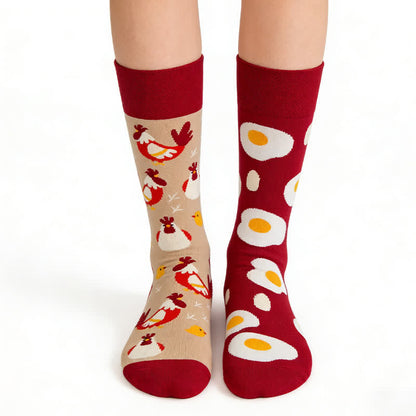 Hühnereierviertel-Socken - Rot - EU36-43 (US3-10) - image 0