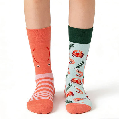 Krabben- und Garnelenviertel-Socken - Orange - EU36-43 (US3-10) - image 0