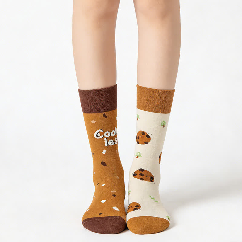 Verspielte Cookie-Viertel-Socken - Braun - EU36-43 (US3-10) - image 0