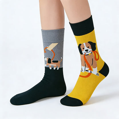 Niedliche Hunde-Viertel-Socken - Gelb - EU36-43 (US3-10) - image 0