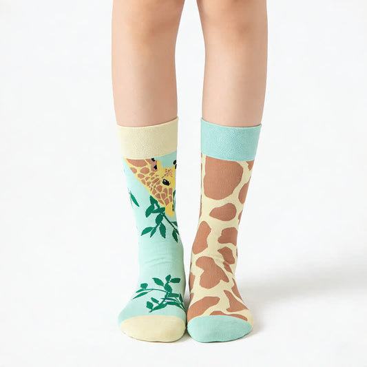 Blätter Giraffe Viertel Socken - Minze - EU36-43 (US3-10) - image 0
