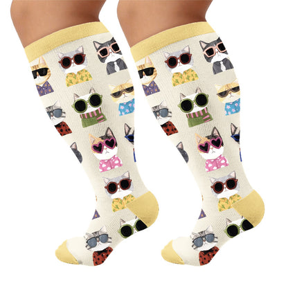 Kompressionsstrümpfe mit Hundemotiven in Übergröße - Trendy (1 Paar) - 4XL - image 5