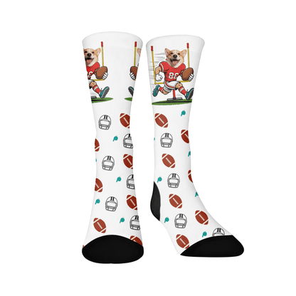 Fußball-Hundegesicht-Viertelsocken - image 1