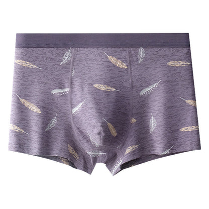 Boxershorts aus Baumwolle mit Federn - Hellviolett - 9XL - image 8