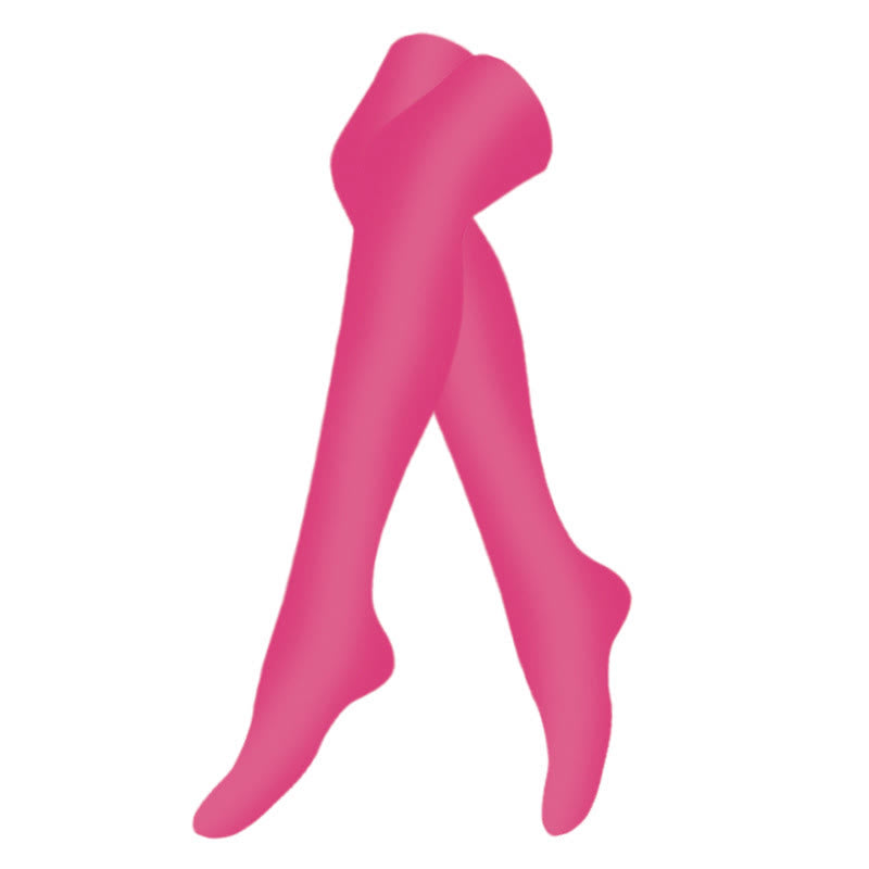Oberschenkelhohe Kompressionsstrümpfe in Rosa, Marineblau und Schwarz (3 Paar) - Rose - S/M - image 6