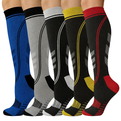 Sportkompressionsstrümpfe (5 Paar) - Mehrfarbig - S/M - image 0