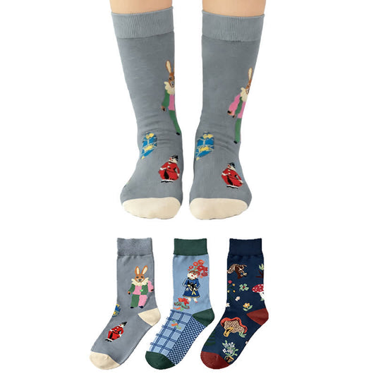 Osterpilz-Rippsocken (3 Paar) - Mehrfarbig - EU36-40 (US3-7) - image 0