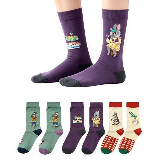 Osterhasen-Viertel-Socken (3 Paar) - Mehrfarbig - EU36-40 (US3-7) - image 0