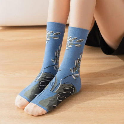 Vintage-Stramplersocken mit Blumenmuster (4 Paar) - image 6