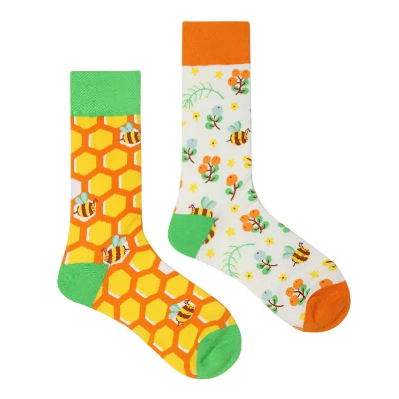 Verspielte Bienenwaben-Viertel-Socken - image 1