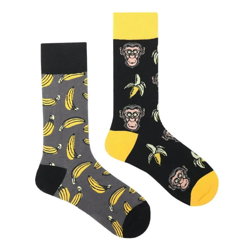 Verspielte Bananen-Affen-Viertel-Socken - image 1