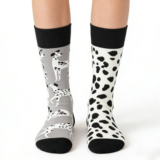 Dalmatiner-Cartoon-Viertel-Socken - Schwarz - EU36-43 (US3-9) - image 0