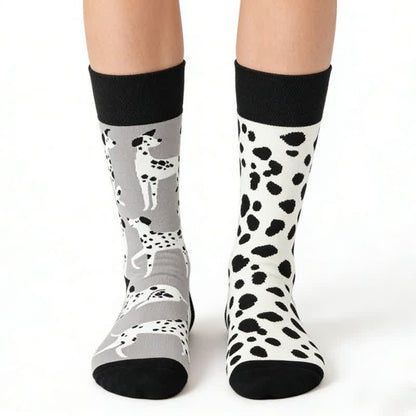 Dalmatiner-Cartoon-Viertel-Socken - Schwarz - EU36-43 (US3-9) - image 0
