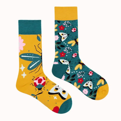 Blumen-Schmetterlings-Viertel-Socken - image 1
