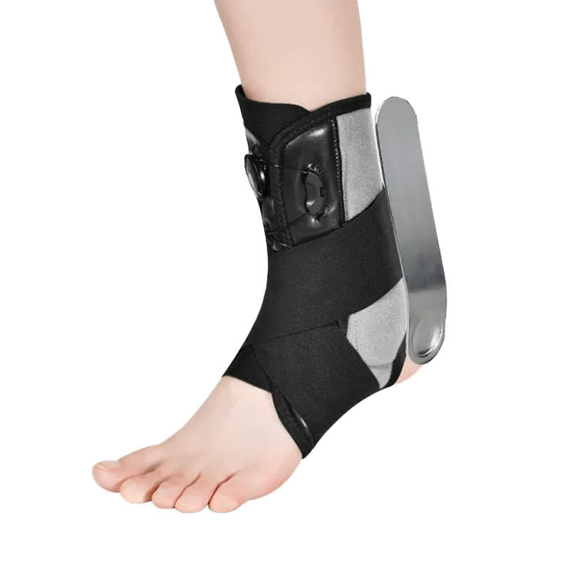 Verstellbare Fußstütze aus Aluminiumplatte, Knöchelbandage - Schwarz - M - image 0