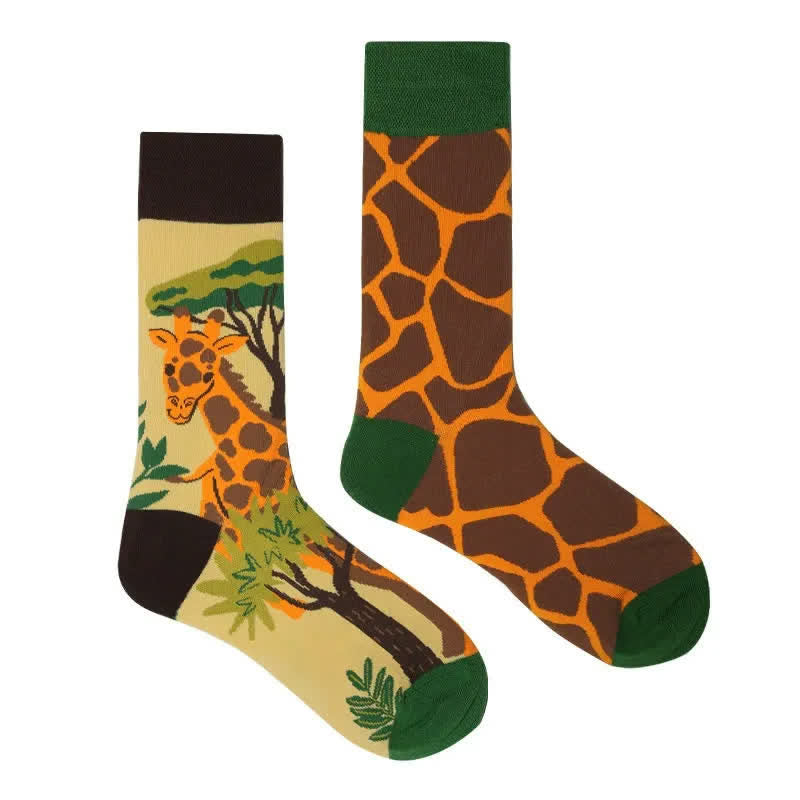 Giraffen-Cartoon-Viertel-Socken - image 1