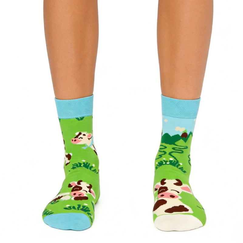 Grasland Kuhviertel Socken - Grün - EU36-43 (US3-9) - image 0