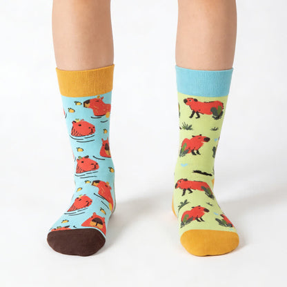 Niedliche Capybara-Viertel-Socken - Blau - EU36-43 (US3-9) - image 0
