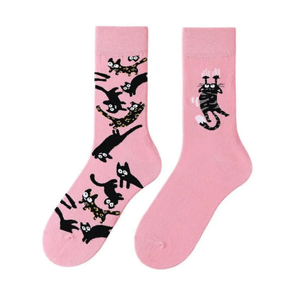 Niedliche Cartoon-Katzen-Socken - image 1